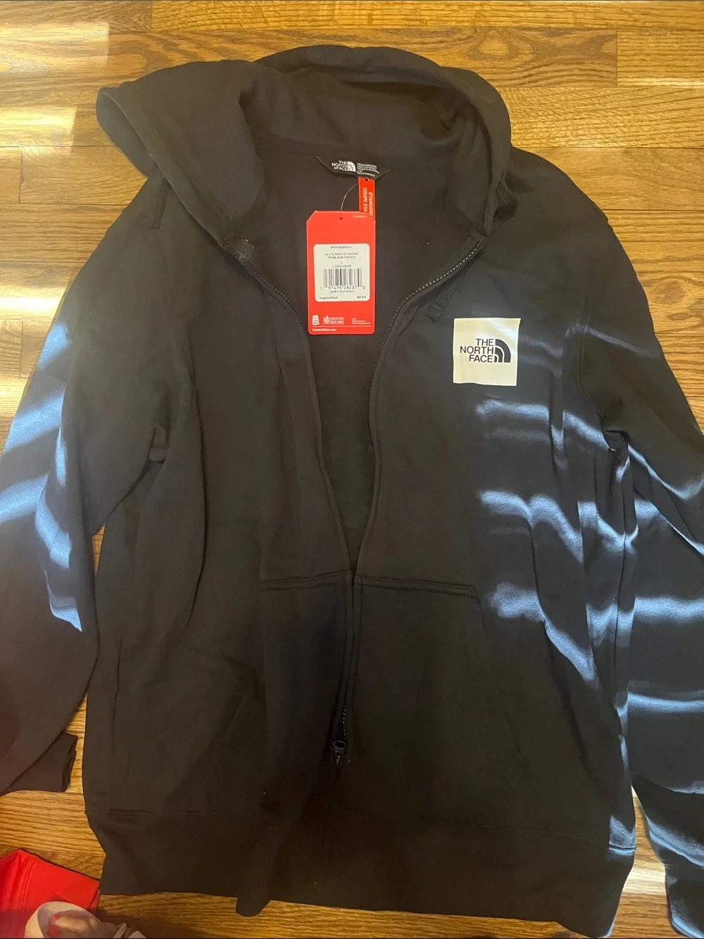The North Face Men’s Black Hoodie Jacket with Chest Logo